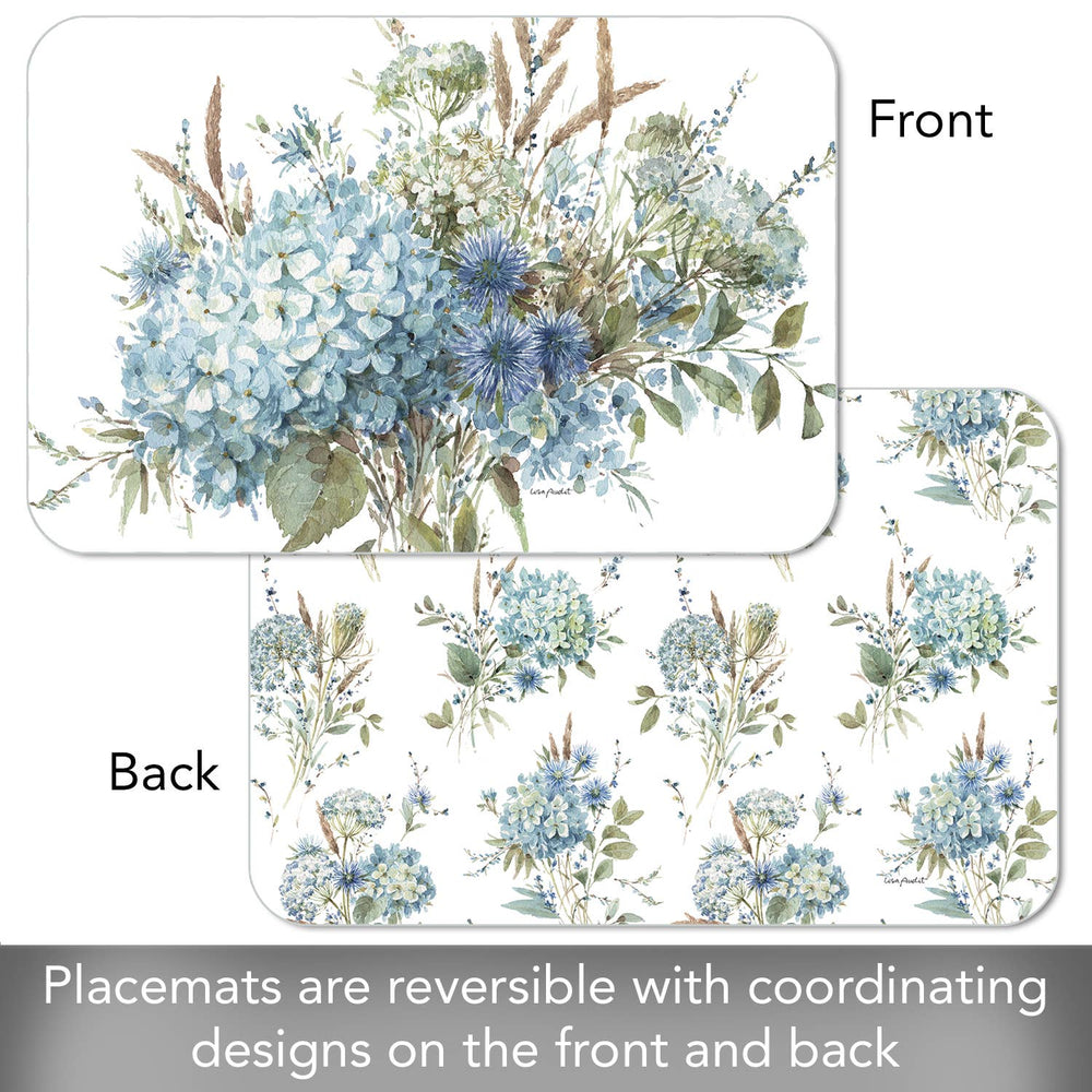 Bohemian Blue Reversible Rectangular Plastic Placemat