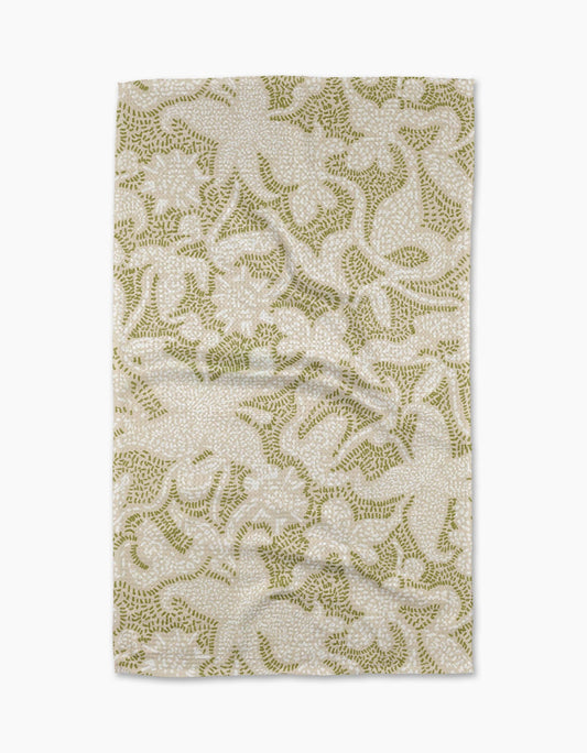 Geometry - Dotted Floral Garden Tea Towel