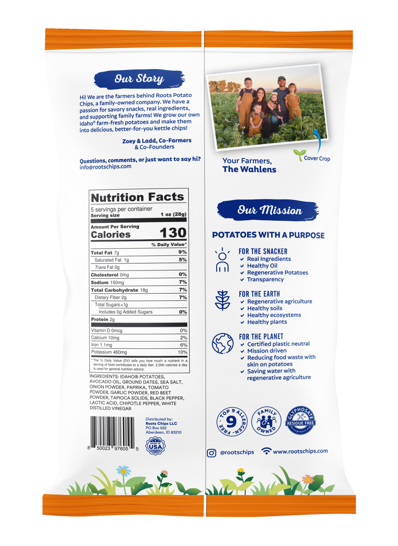 Roots Potato Chips Barbecue Kettle Potato Chips, 5oz