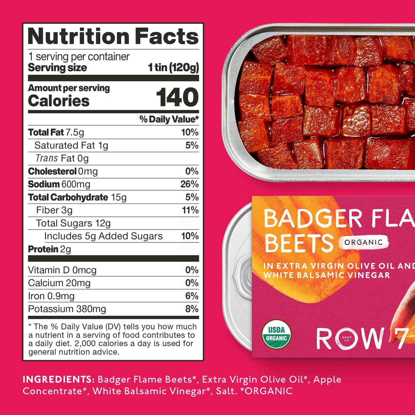 Row 7 Badger Flame Beets Tin