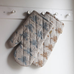 Raine & Humble - Bees Oven Glove Blue Haze