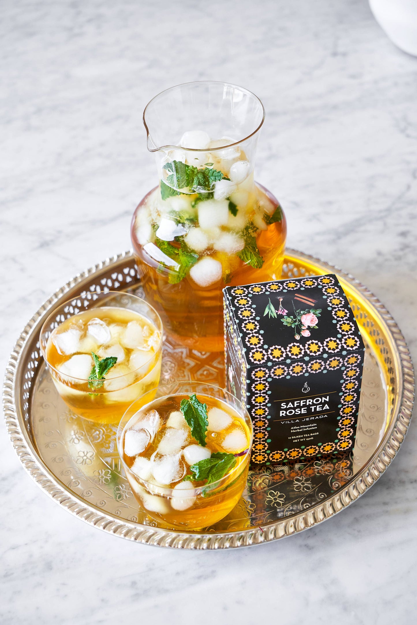 Villa Jerada Saffron Rose Green Tea, 12 tea bags