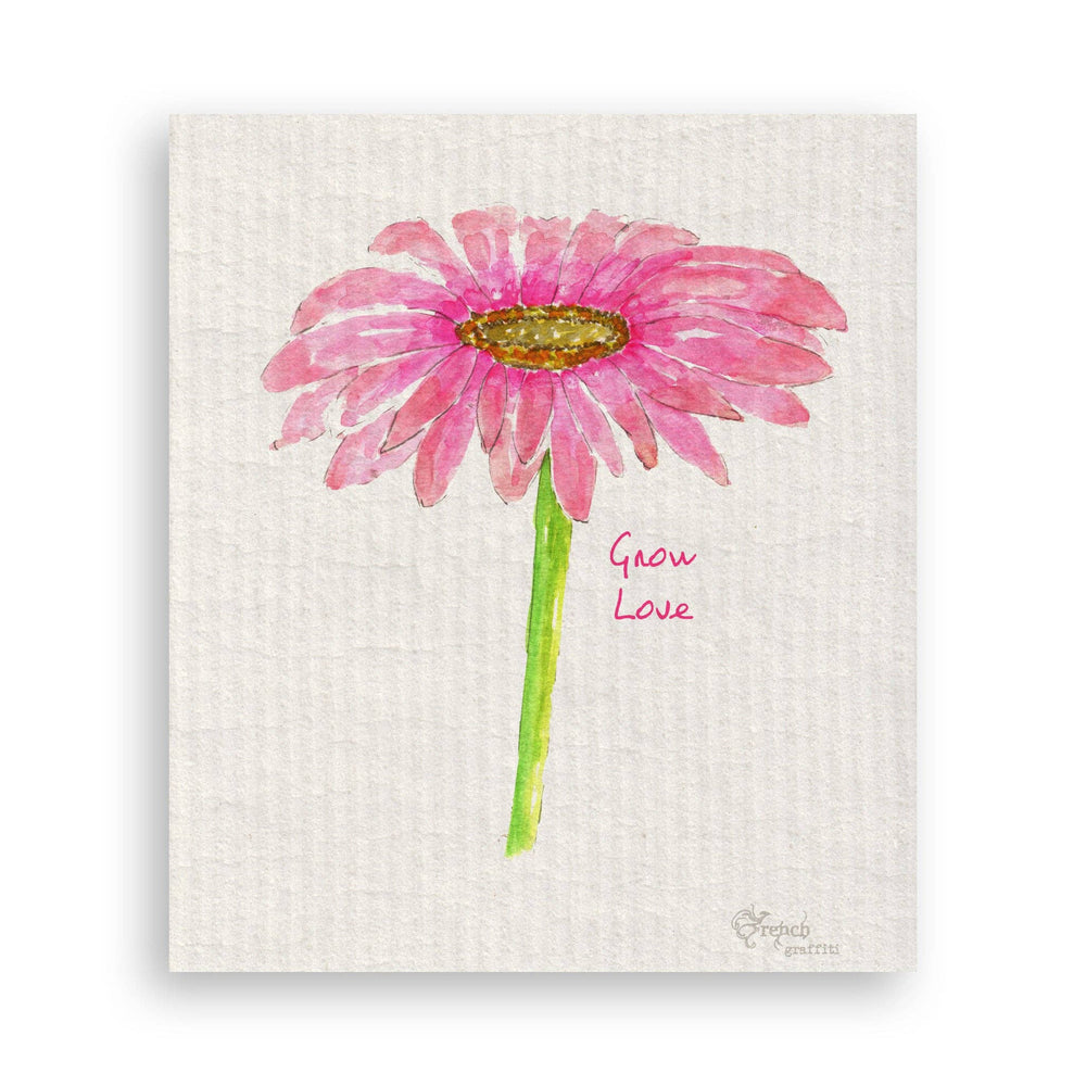 
            
                Load image into Gallery viewer, Grow Love Zinnia Dishtowel
            
        