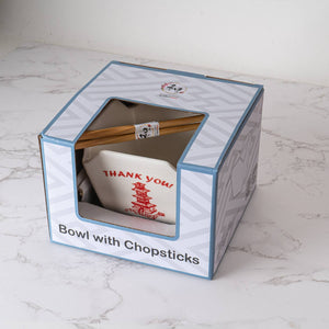 Urban Tokyo Takeout Box Serving Bowl With Chopsticks - Pagoda