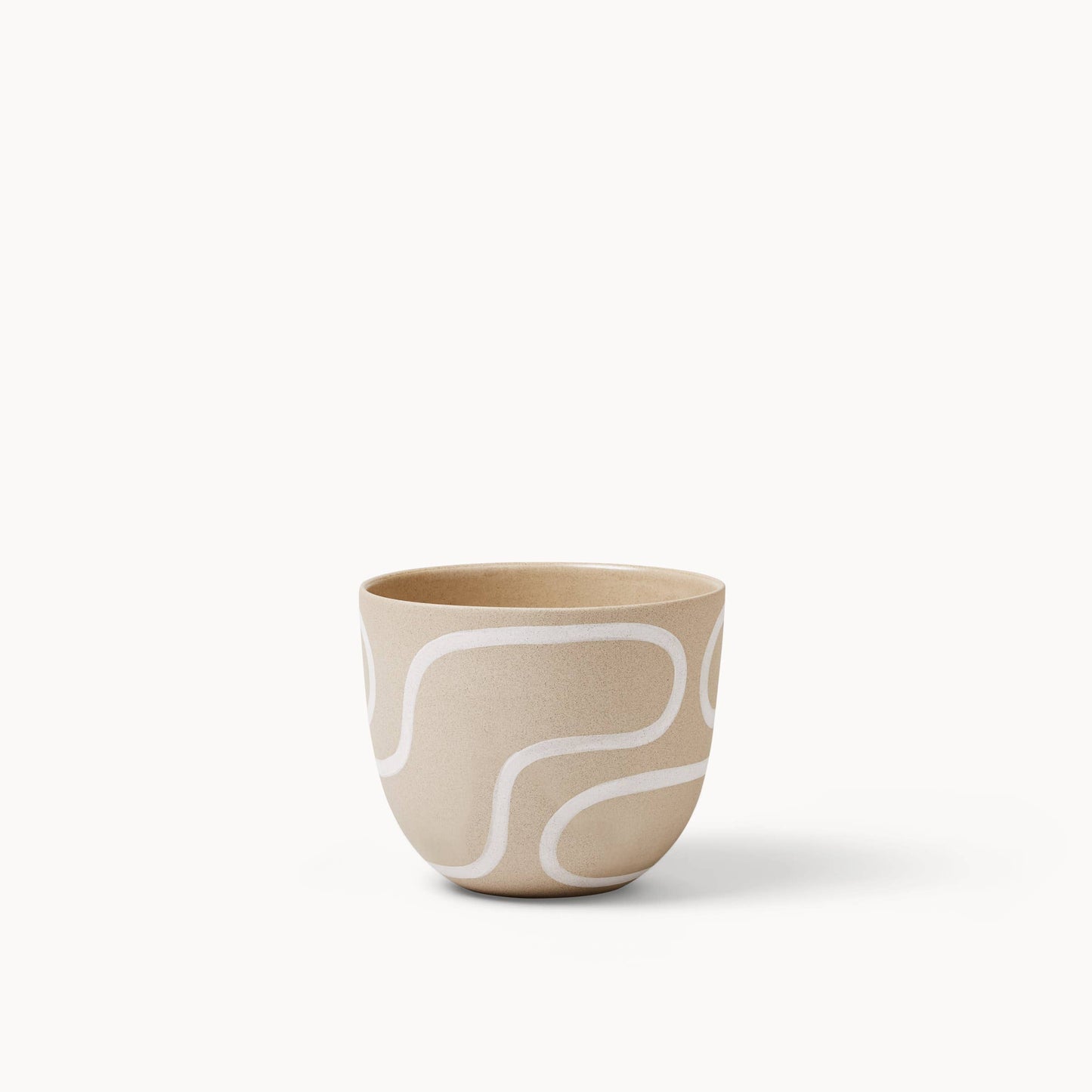 Franca - Stoneware White Outline Planters
