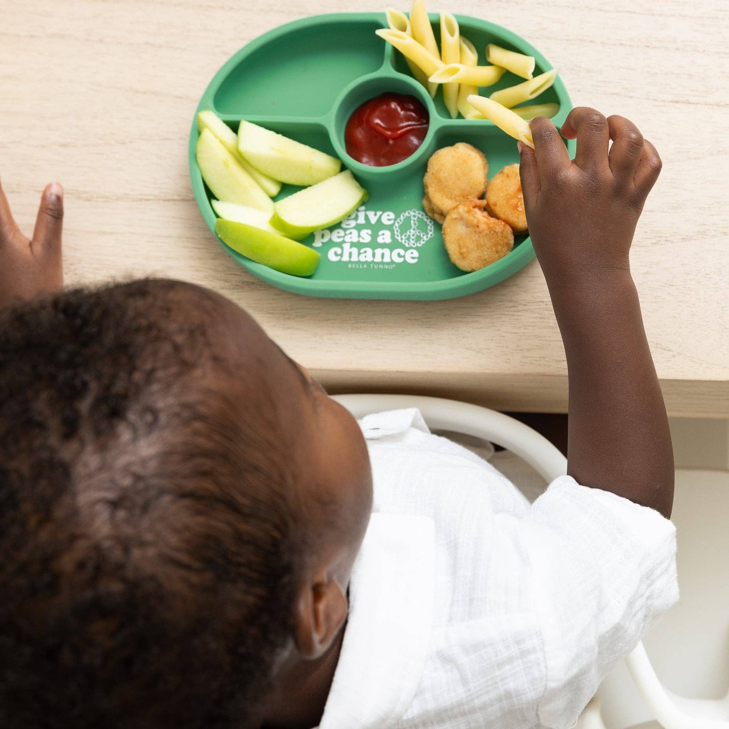 Bella Tunno Give Peas a Chance Wonder Plate