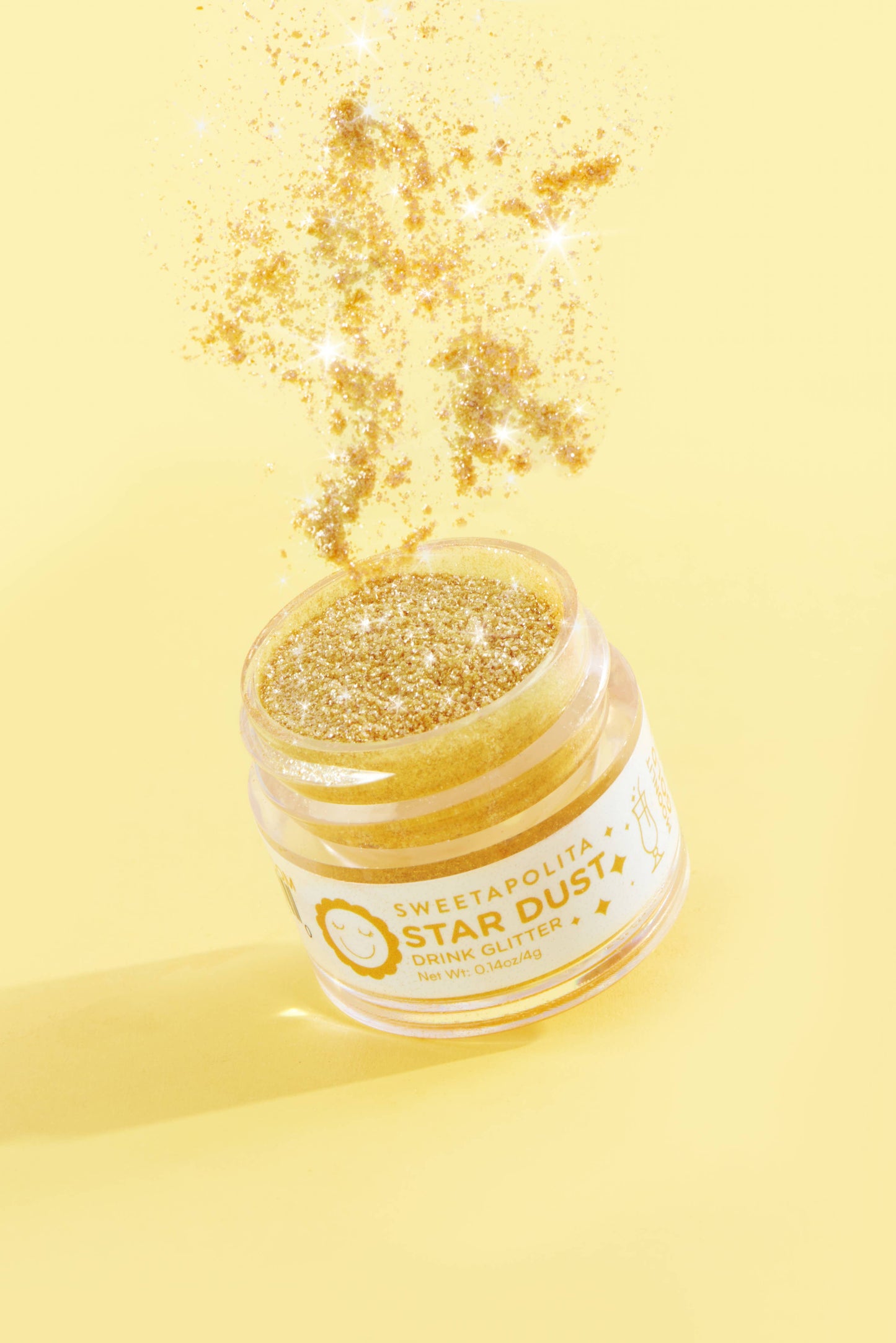 Sweetapolita Moonlit Gold Star Dust Edible Drink Glitter