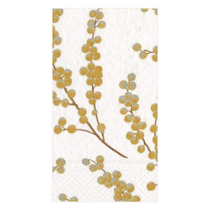 Caspari Berry Branches Guest Towel Napkins, Set of 15