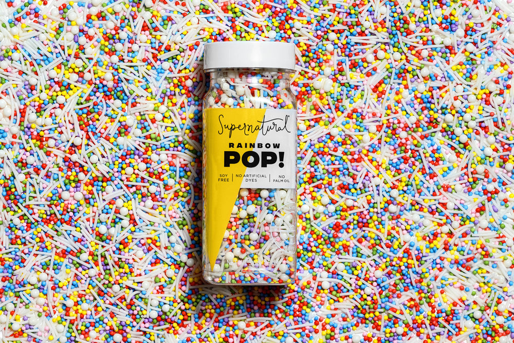 Supernatural Dye-Free Rainbow Pop! Nonpareil Sprinkles