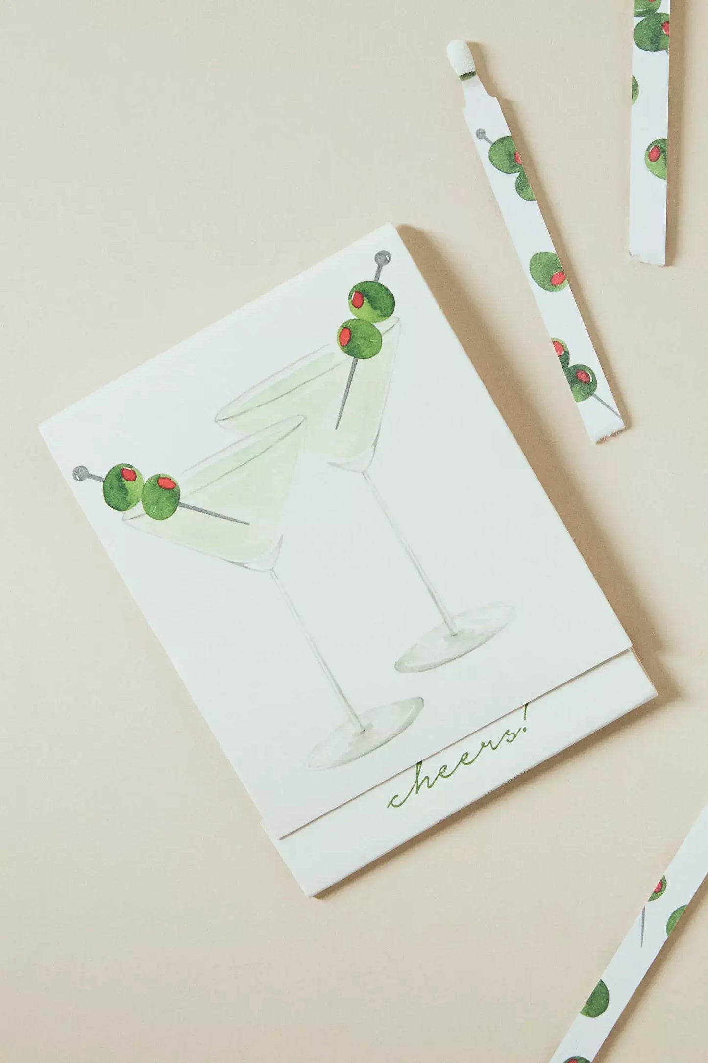Abigail Jayne Design - Cheers Martini Match Card® | Candle Matches