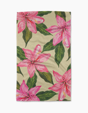 Geometry - Hibiscus Haze Tea Towel