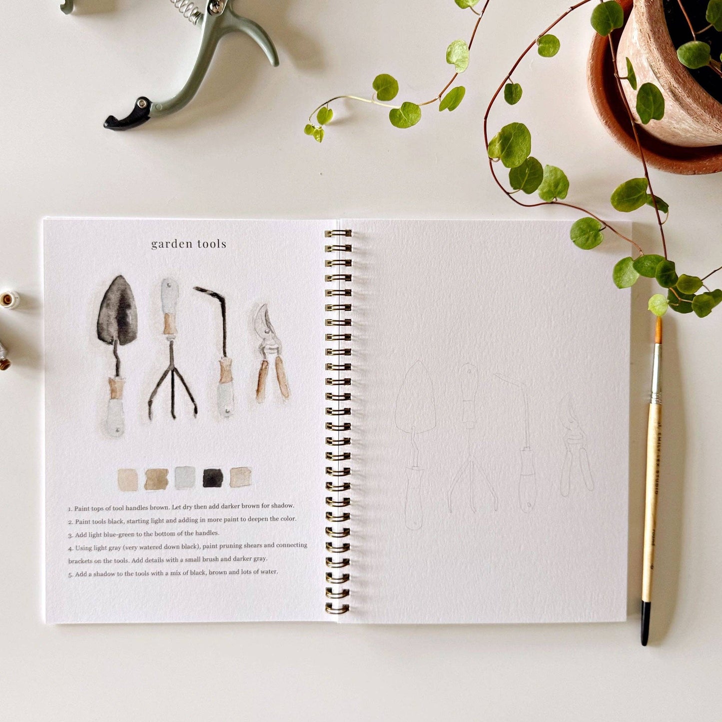emily lex studio Garden Watercolor Workbook