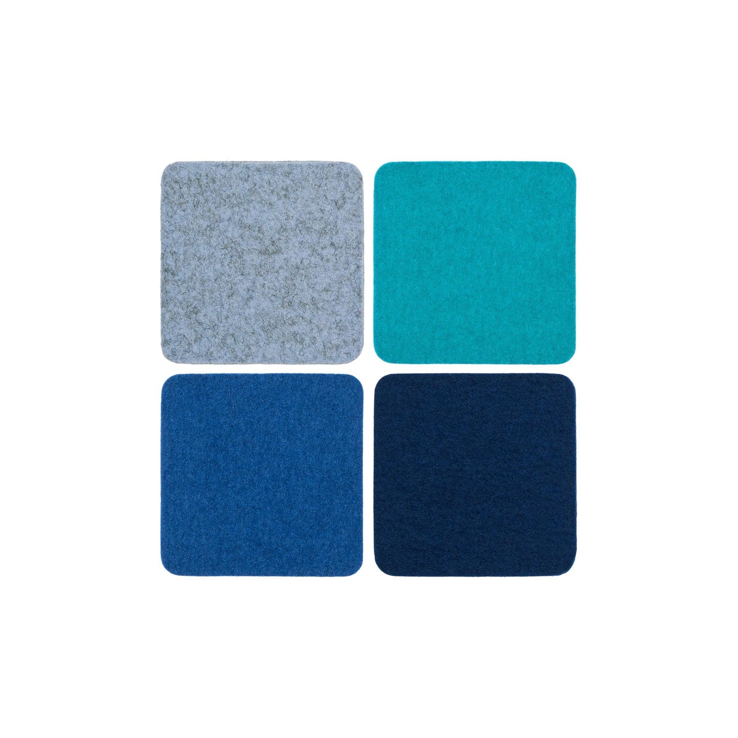 Graf Lantz - Bierfilzl Merino Wool Felt Square Coaster Multi 4 Pack: Ocean