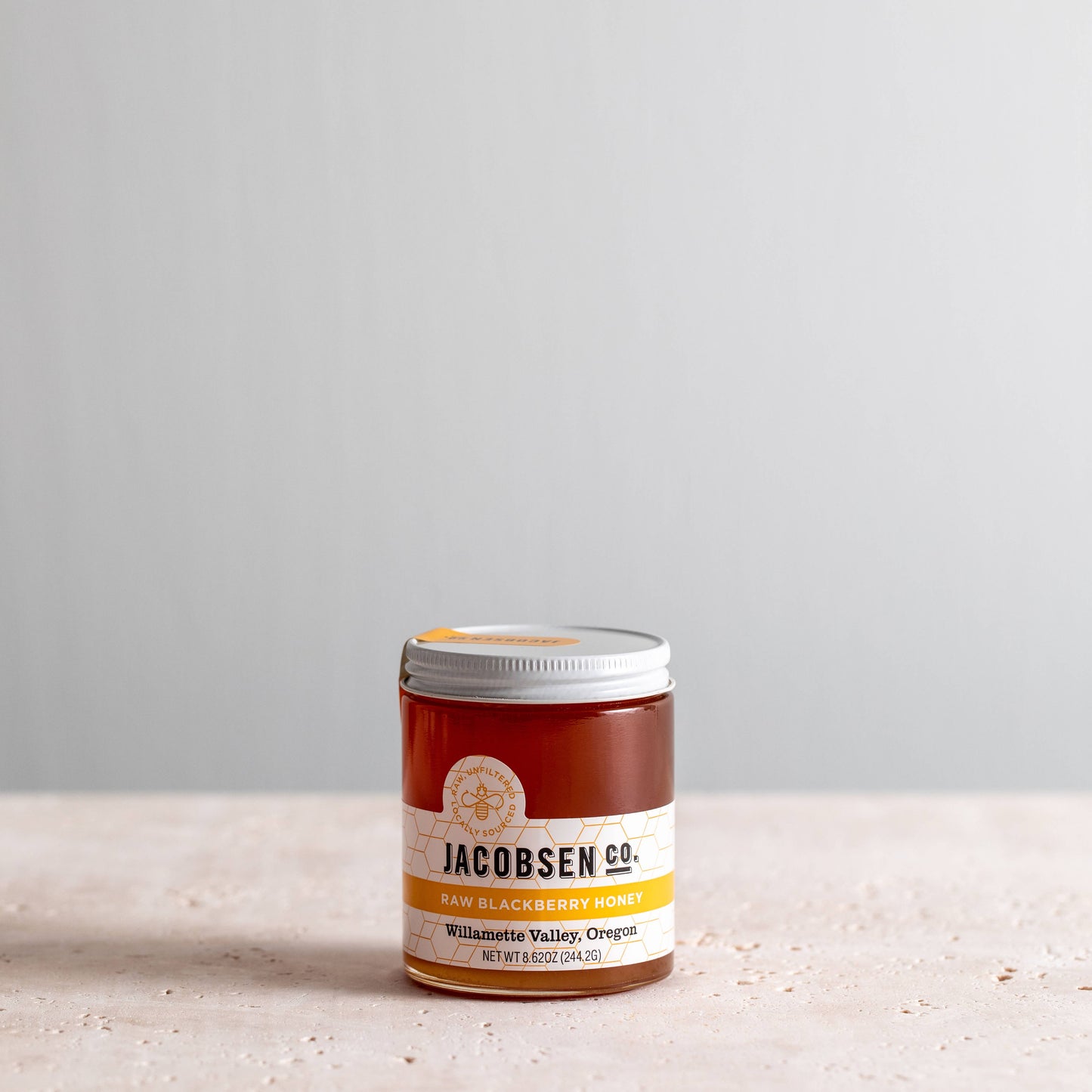 Jacobsen Salt Raw Blackberry Honey, Single Origin Honey, 8.62oz