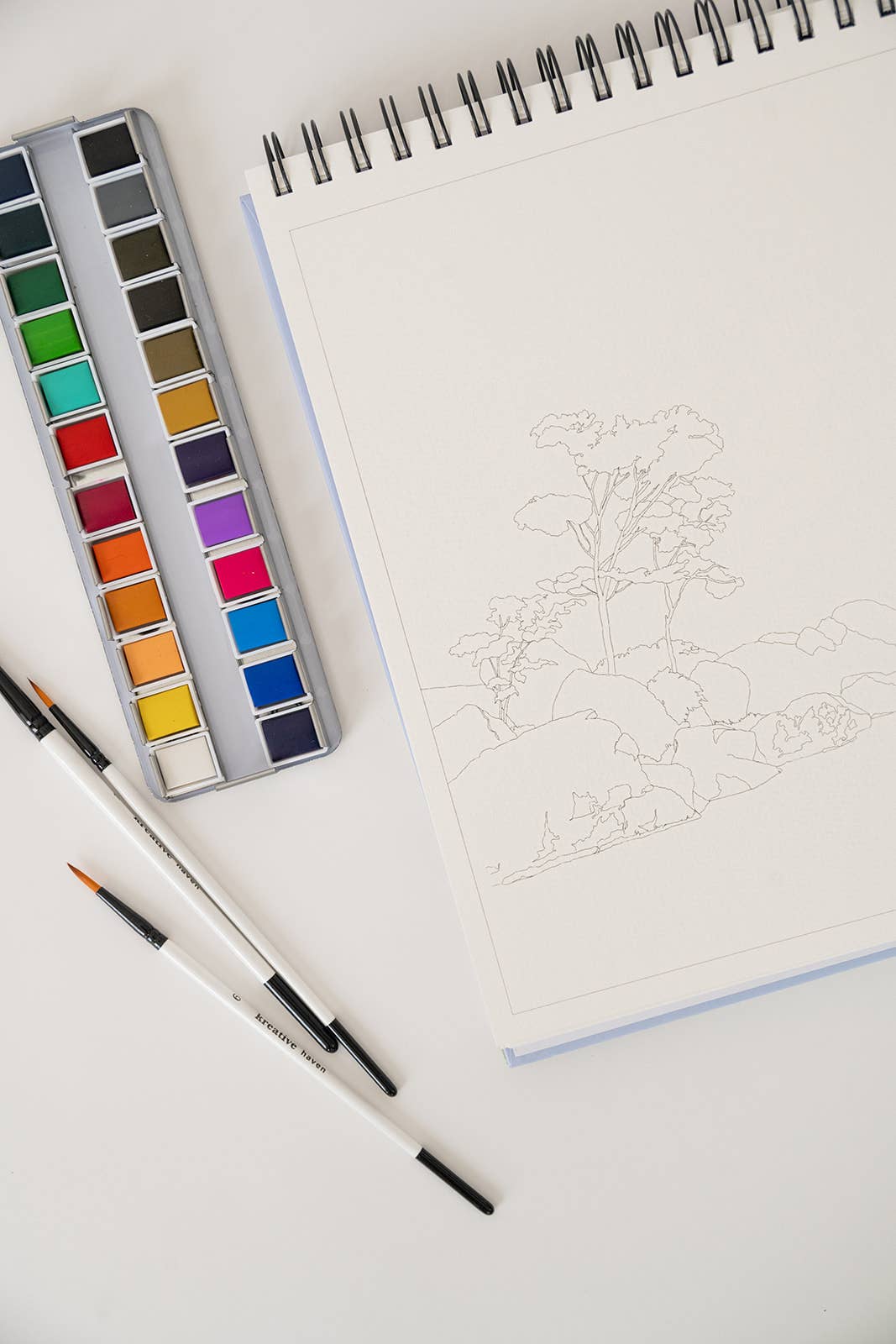 Bailey Rae Studio Landscape Watercoloring Book