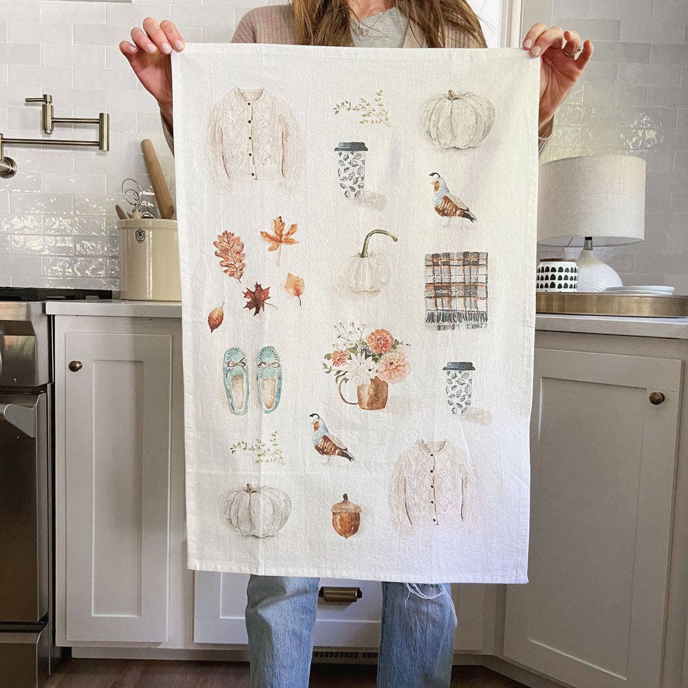 emily lex studio Autumn Tea Towel