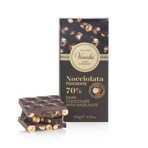 Venchi 70% Dark Chocolate Hazelnut Crunch Bar