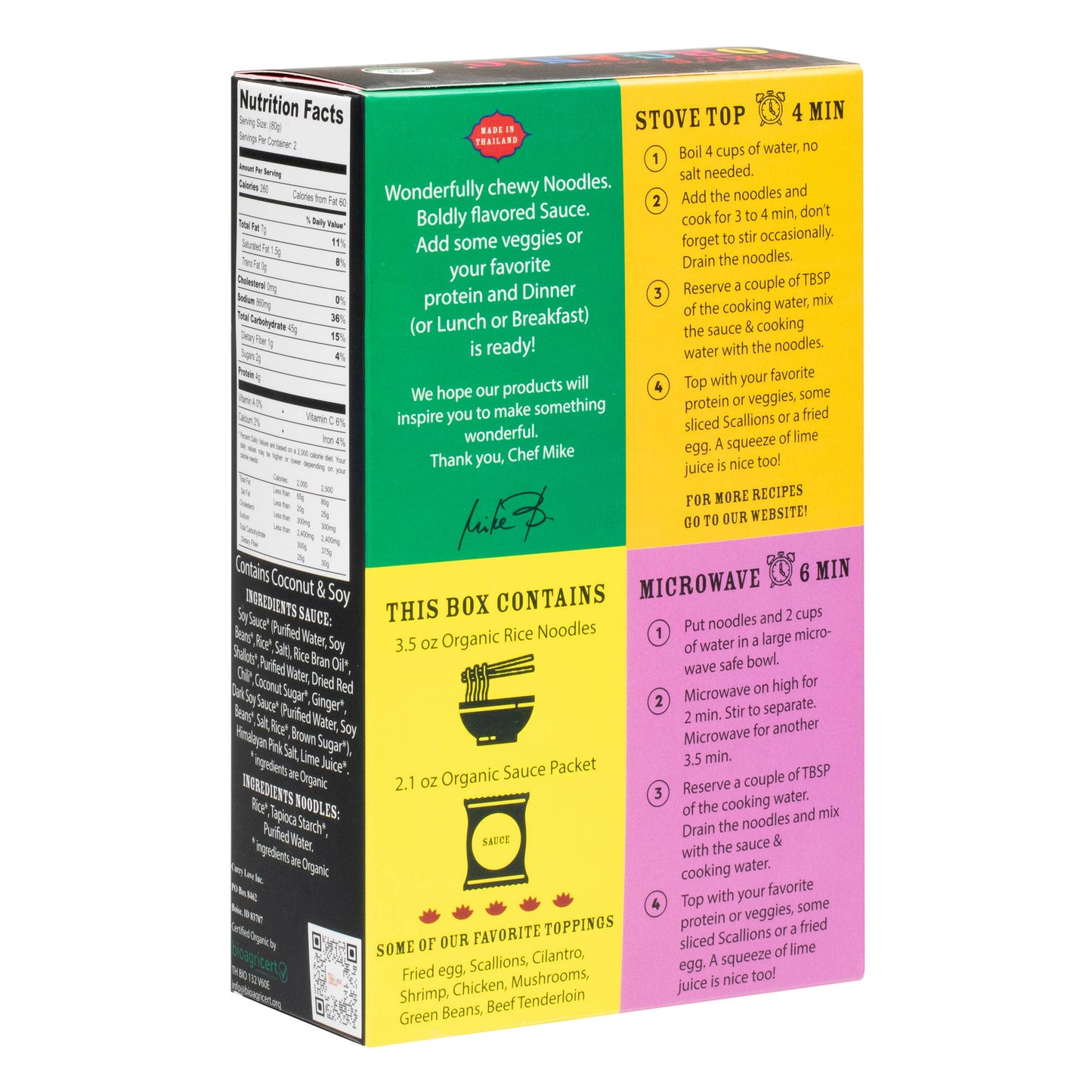 Mike's Organic Curry Love Ginger Soy Sauce Noodle Kit