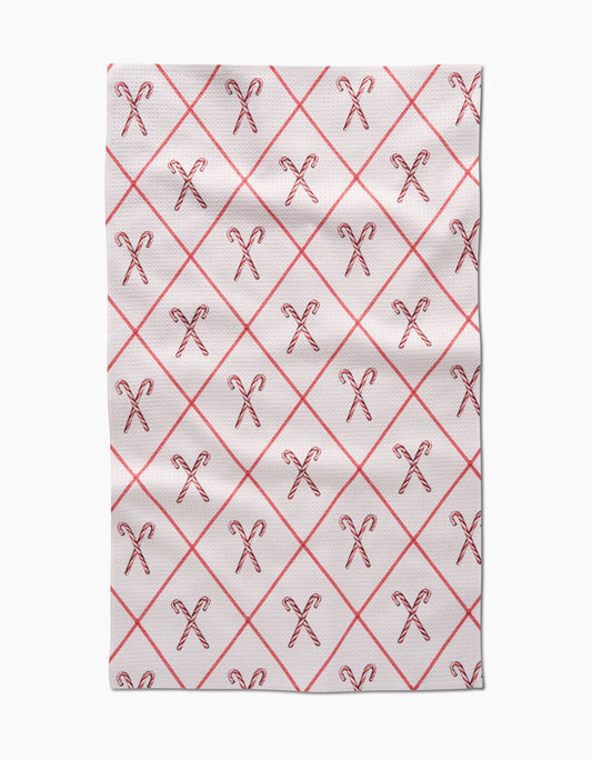 Geometry - Festive Candy Canes Tea Towels