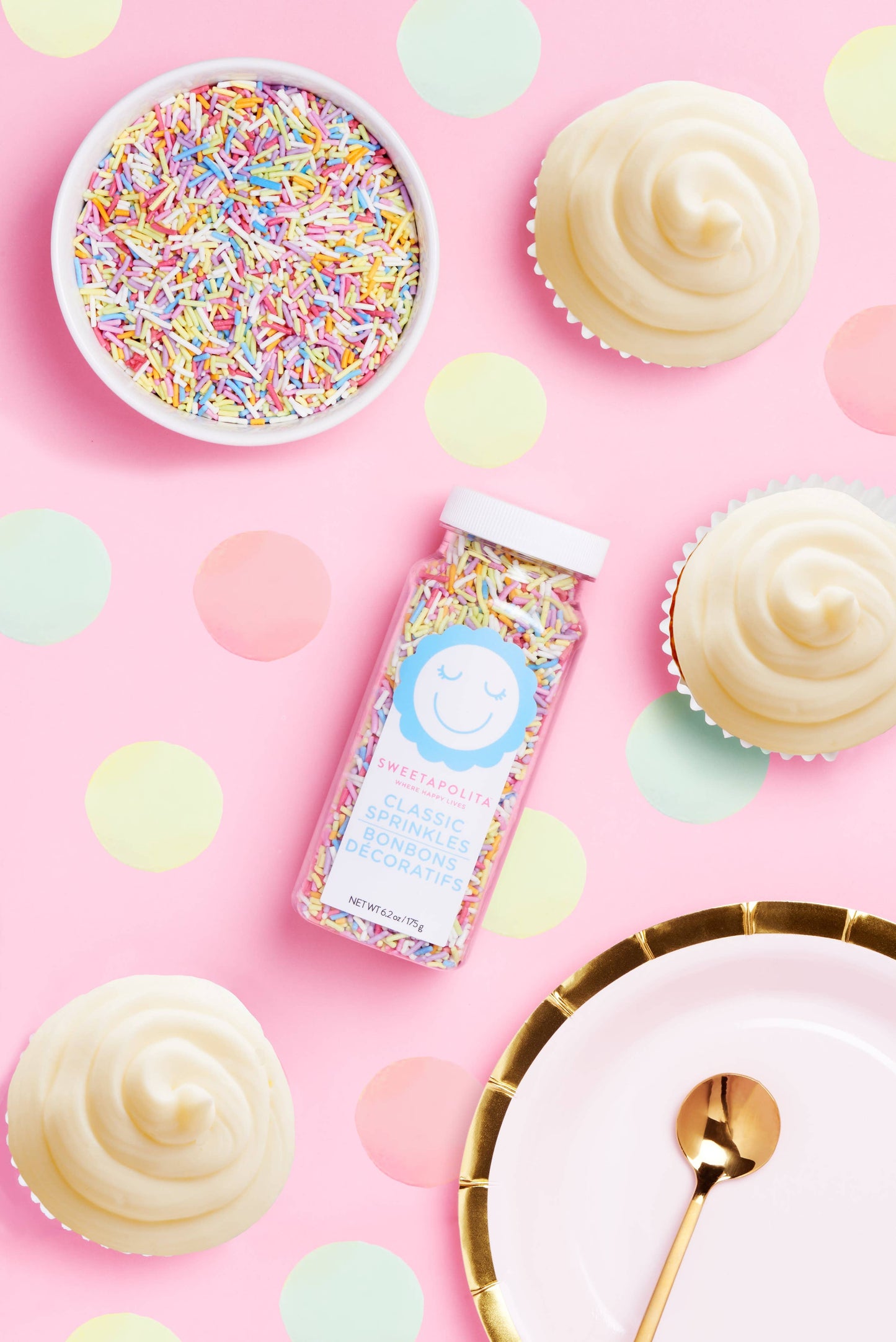 Sweetapolita Natural Rainbow Crunchy Sprinkles