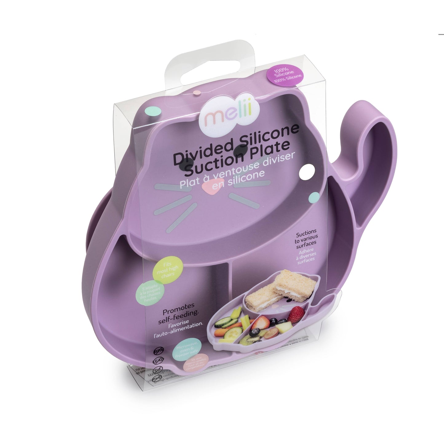 melii Divided Silicone Suction Plate