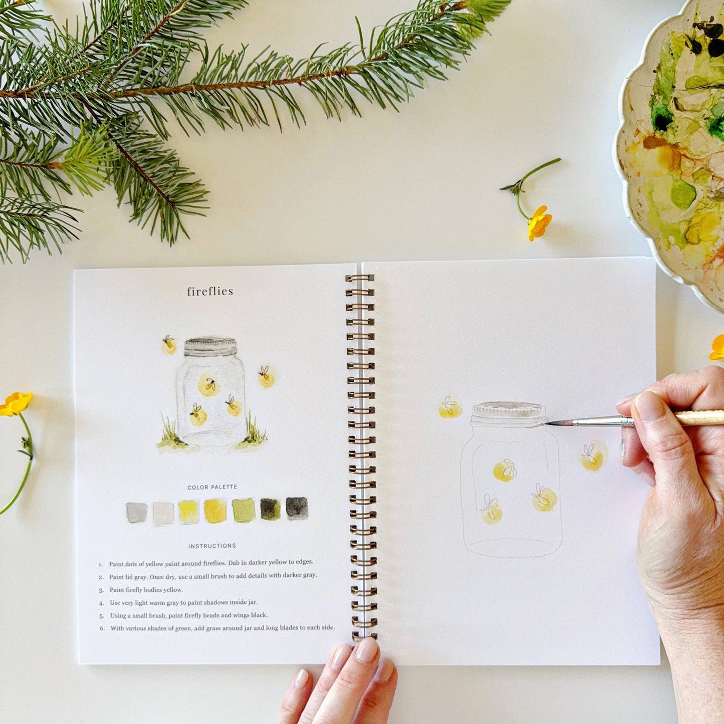 emily lex studio Camping Watercolor Workbook