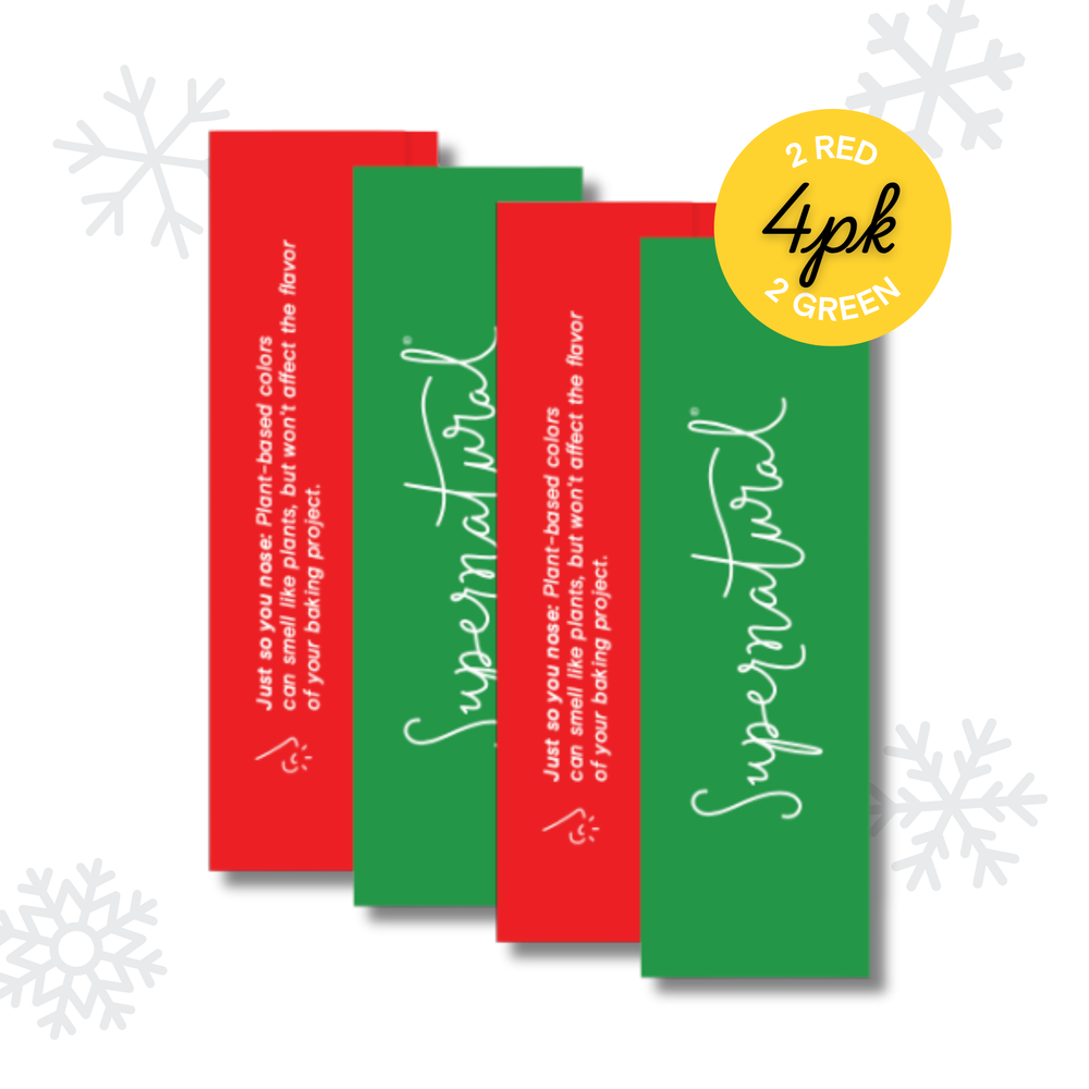Supernatural Dye-Free Holiday Food Colors, Red and Green