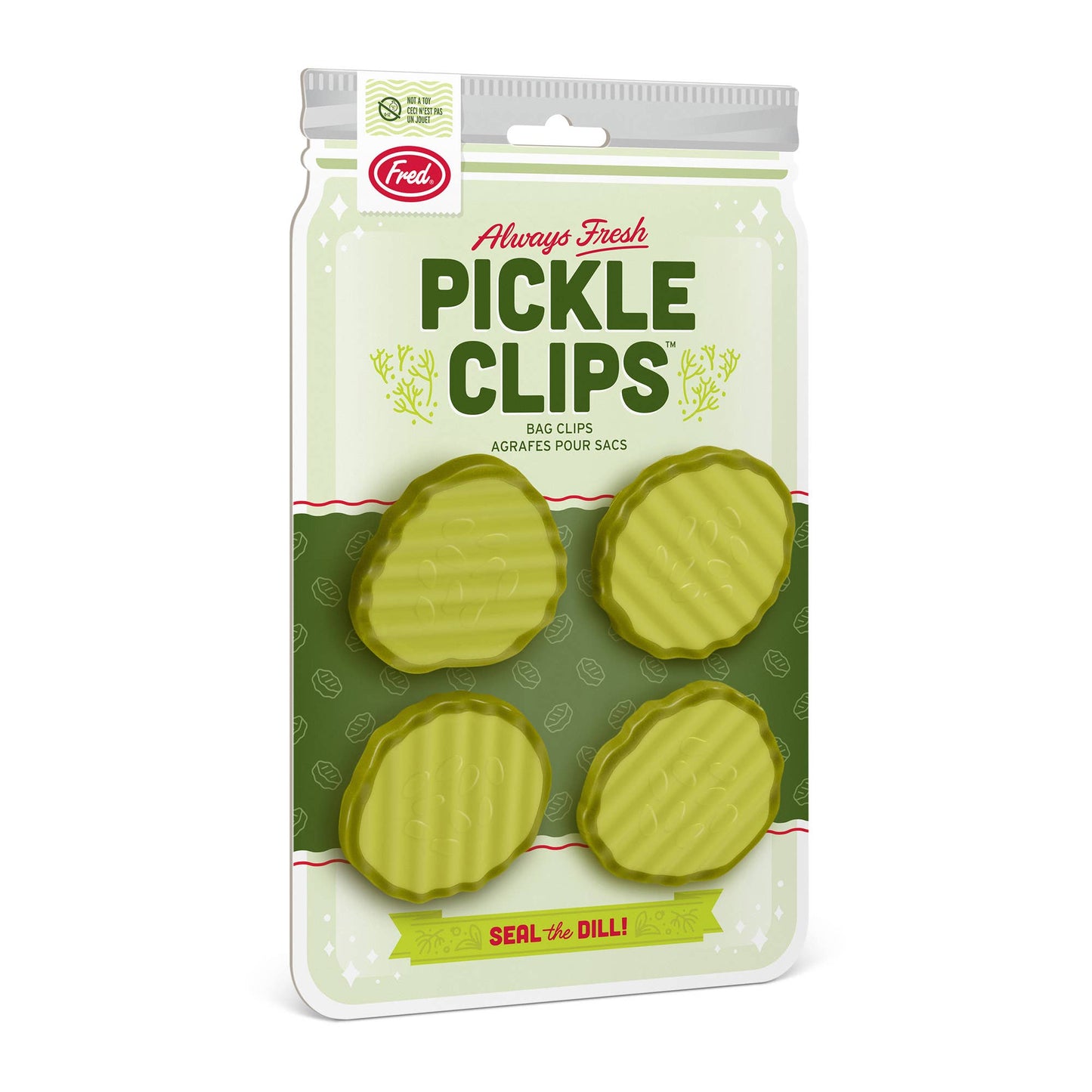 Pickle Chips Bag Clips, Set of 4