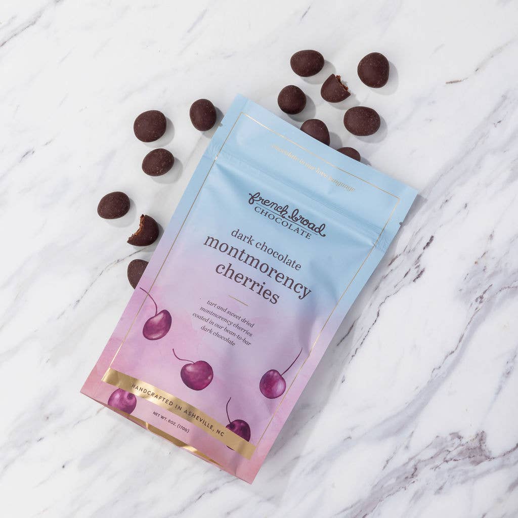 French Broad Chocolate Dark Chocolate Covered Cherries, 6oz