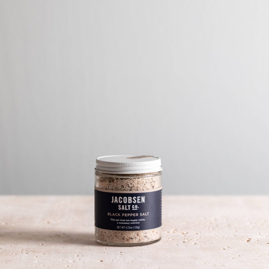 Jacobsen Salt Black Pepper Salt - Infused Sea Salt, 4.23oz