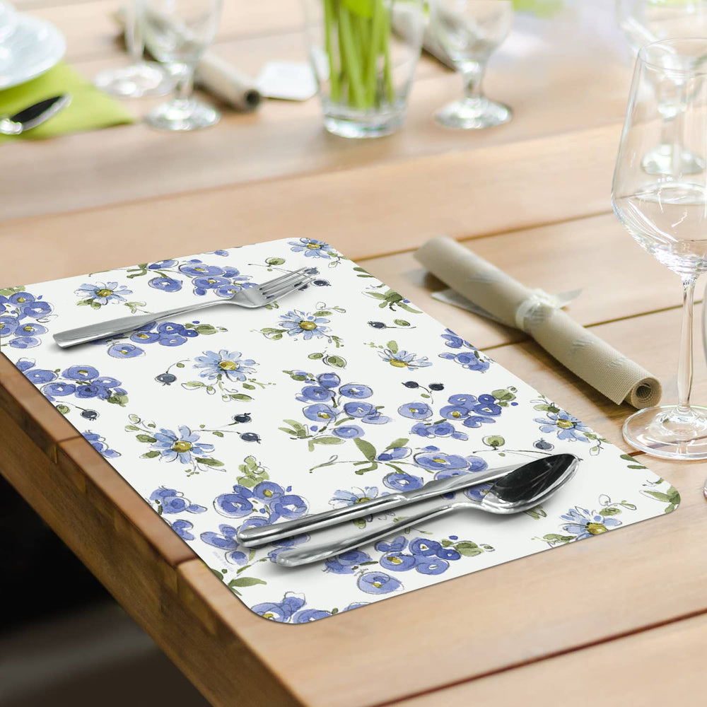 Lovely Blues Reversible Rectangular Plastic Placemat