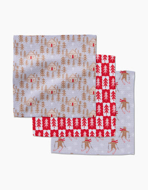 Geometry - Gingerbread Homestead Dishcloth Set