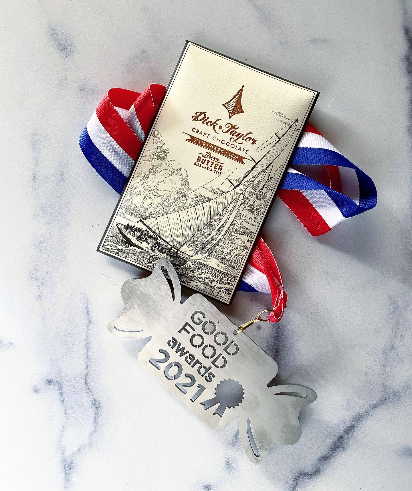 Dick Taylor Craft Chocolate Brown Butter w/ Nibs & Sea Salt 73% Dark Chocolate