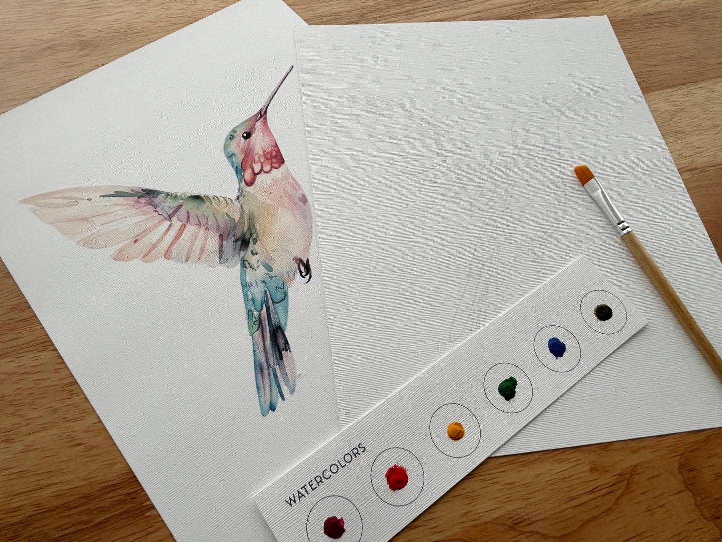 Breathe People All-In-One Beginner Watercolor Paint Set - Hummingbird