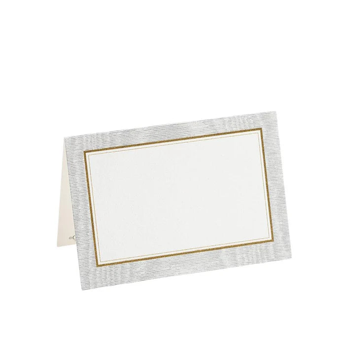 Caspari Moire Silver Place Cards, Set of 10