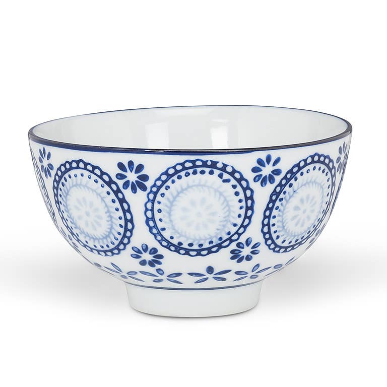 Blue/White Rice Bowl, Assorted, 4"