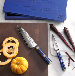 Cangshan KITA Blue 2-Piece Starter Knife Set and Ash Wood Box