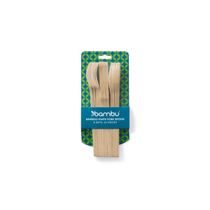 bambu® - Disposable Bamboo Knife, Fork, and Spoon Set