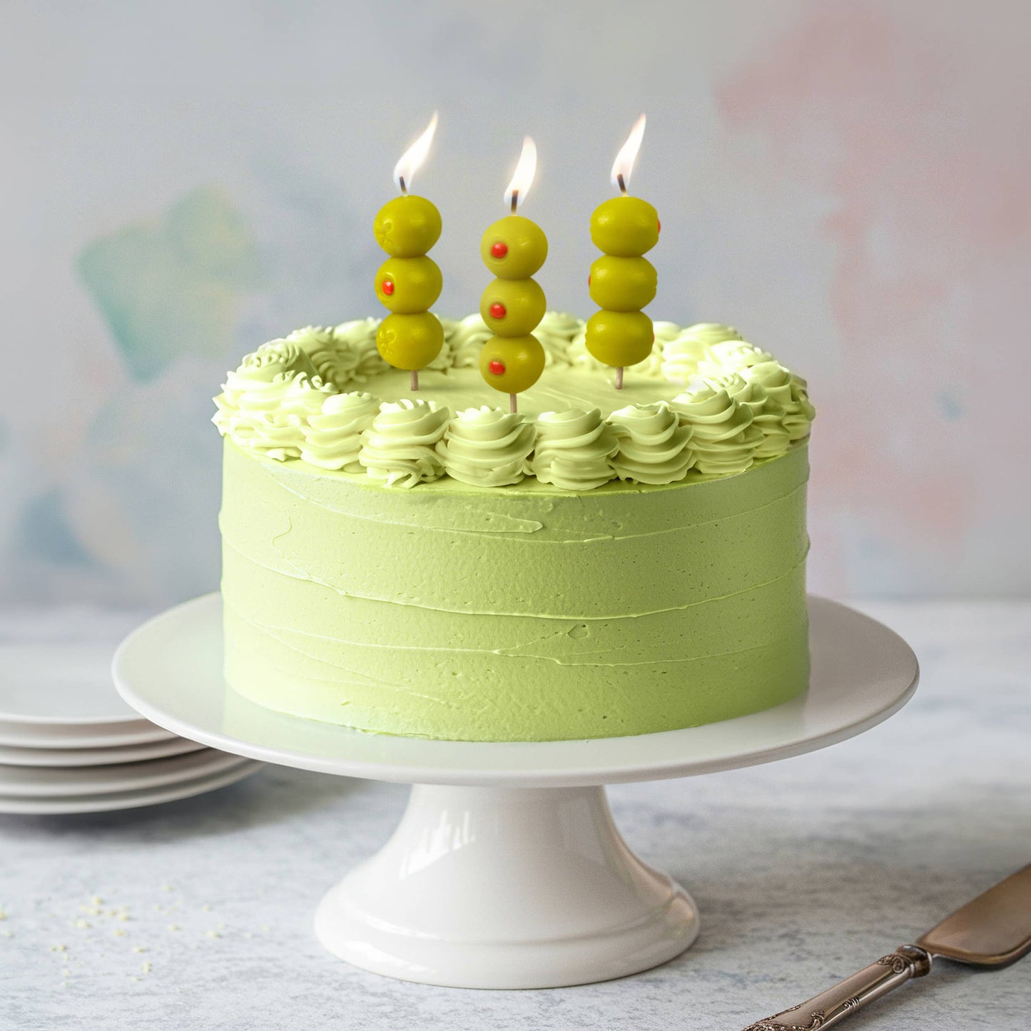 Fred & Friends Cocktail Party Olive Candles, Set of 6