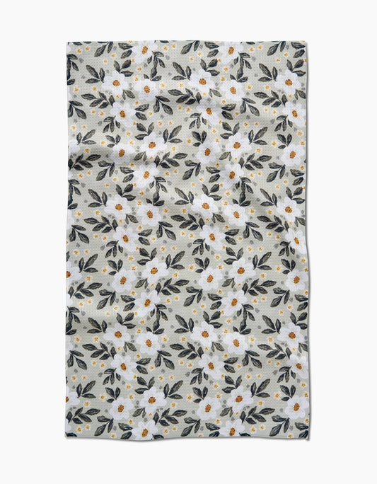 Geometry - Painted Spring Flowers Tea Towel