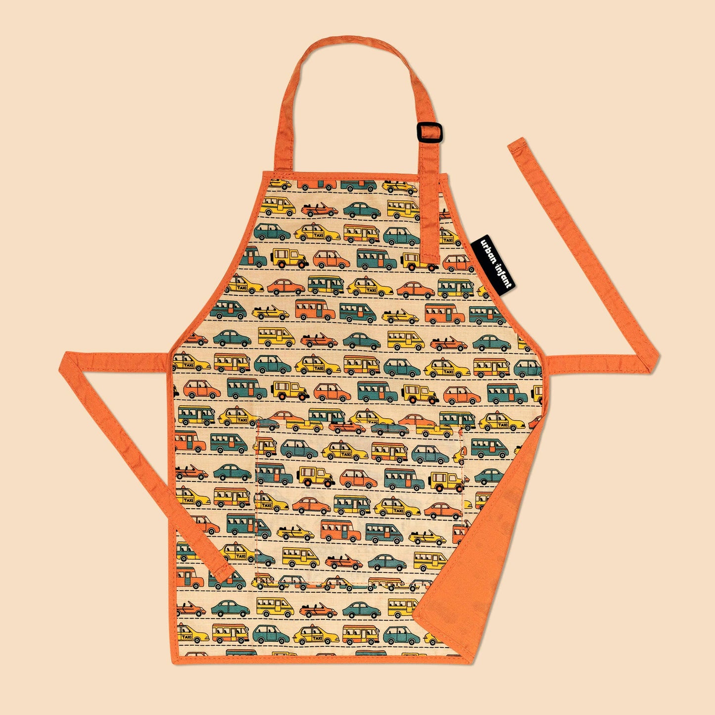 Urban Infant - Little Helper Kids Apron, Washable Cotton/Poly - Traffic