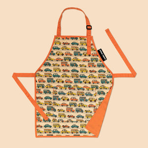Urban Infant - Little Helper Kids Apron, Washable Cotton/Poly - Traffic
