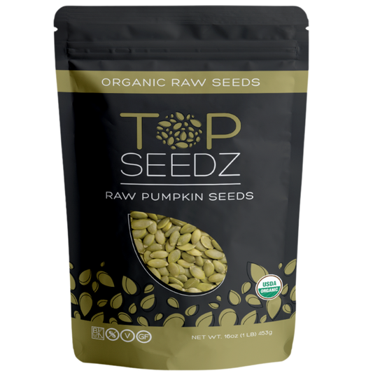 Top Seedz - Raw Organic Pumpkin Seeds | 1lb Resealable Pouch