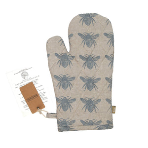 Raine & Humble - Bees Oven Glove Blue Haze