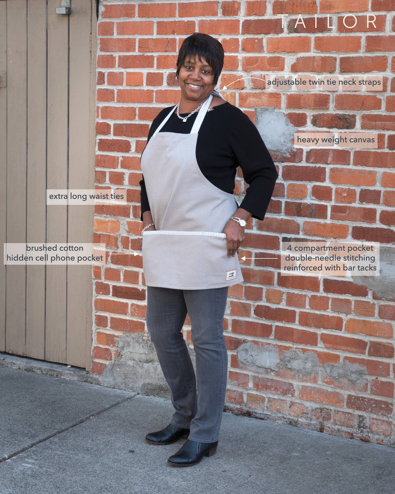 KAF Home Tailor Aprons - Oversized, and Multi-purpose: Canvas Work 28" x 36"