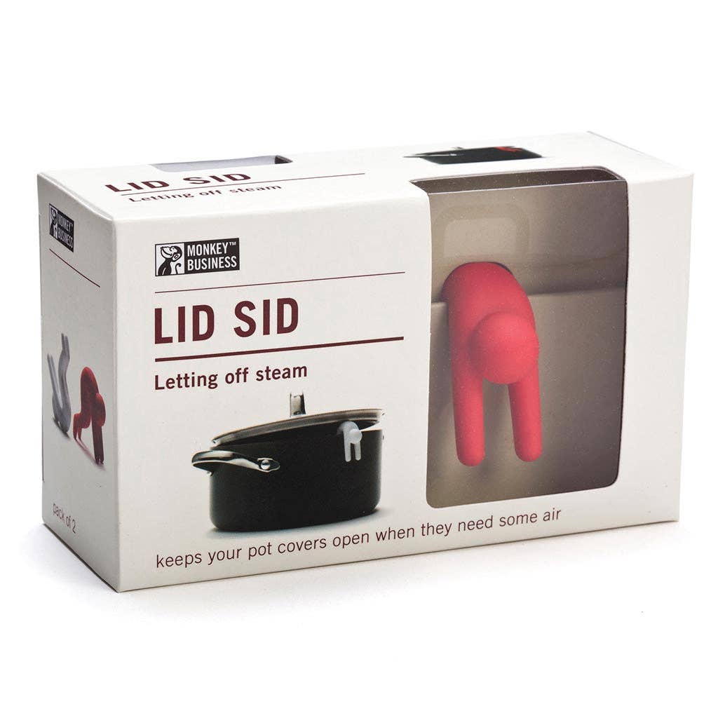Monkey Business Design Steam Release Figurine Lid Lifter, Lid Sid