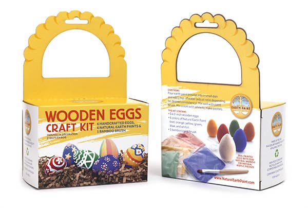 Natural Earth Paint Wooden Eggs Craft Kit