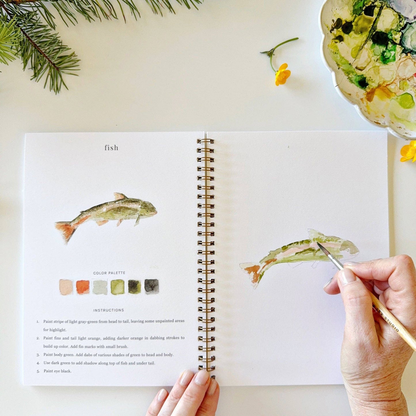 emily lex studio Camping Watercolor Workbook