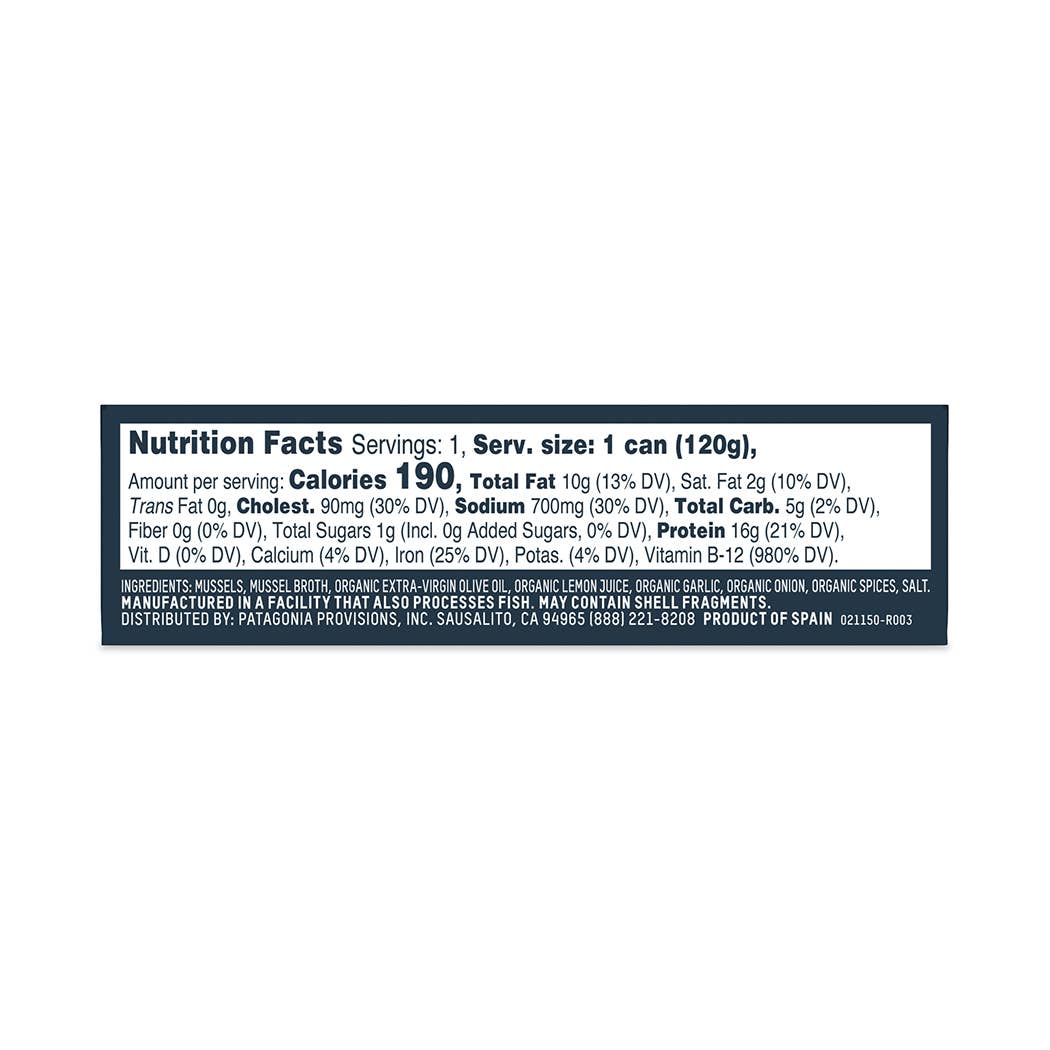 Patagonia Provisions Tinned Lemon Herb Mussels