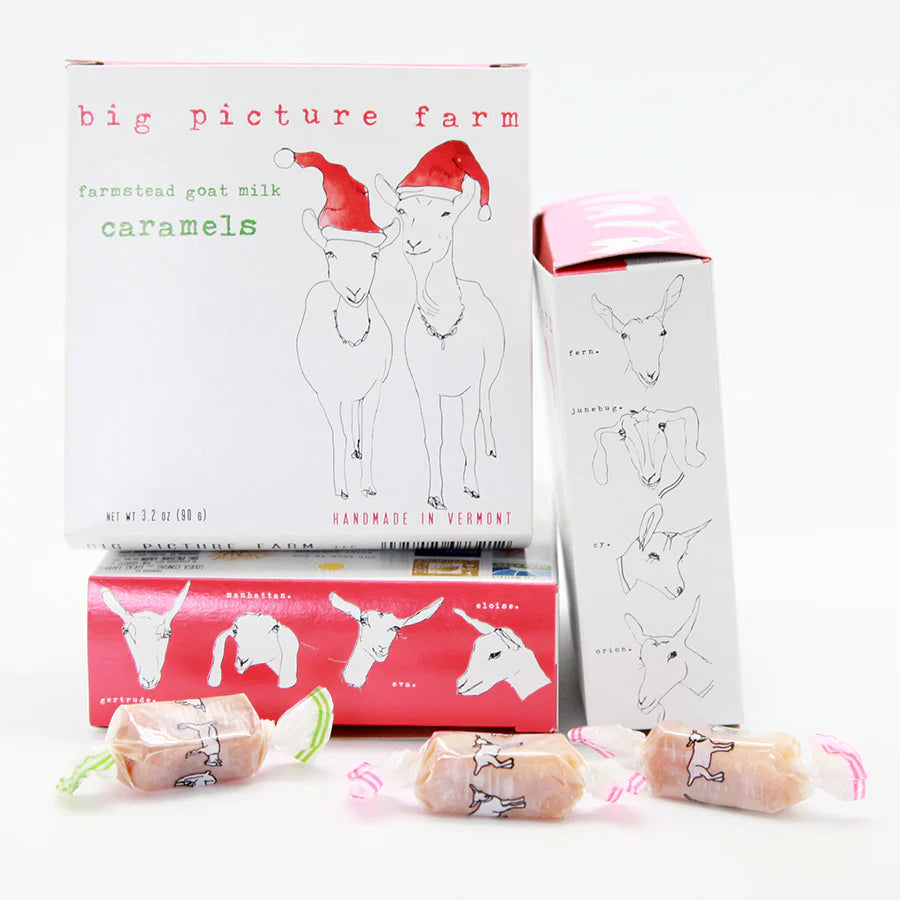 Big Picture Farm Goat Milk Caramels Goat Santa Box